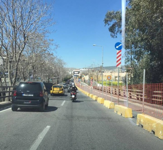 Δείτε τα έργα του τραμ στην είσοδο της πόλης