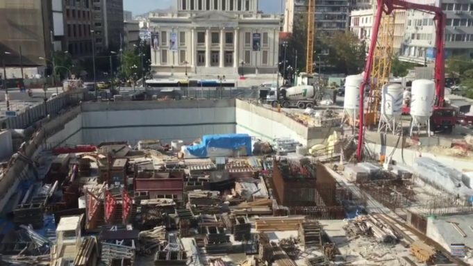 Σταθμός Δημ.Θέατρο : Δείτε πως είναι εντός ο υπο κατασκευή σταθμός και την άφιξη του μετροπόντικα