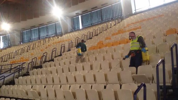 Κοροναϊός:Απολυμάνθηκε το ΣΕΦ πριν το “αιώνιο” ντέρμπι