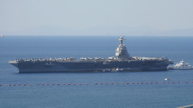 USS GERALD FORD ΣΤΟΝ ΦΑΛΗΡΙΚΟ ΟΡΜΟ