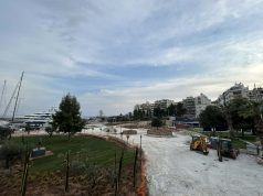 Τα έργα στην Πλατεία Παπανικολή στη Μαρίνα Ζέας